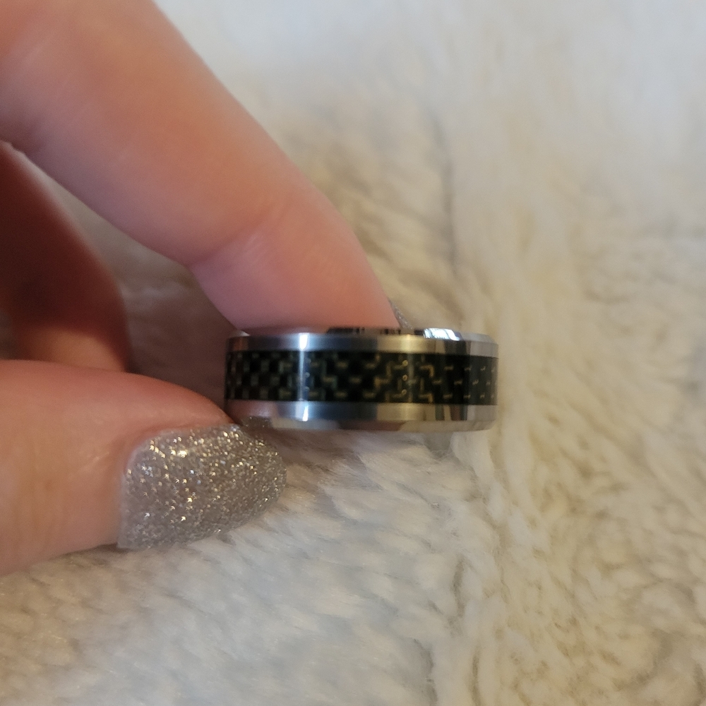 Titanium Black Banded Ring